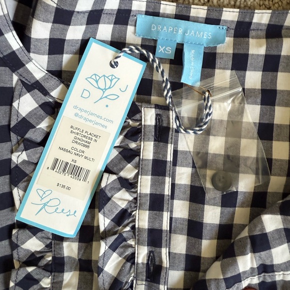 Draper James Navy and White Checkered Dress - Picture 4 of 7